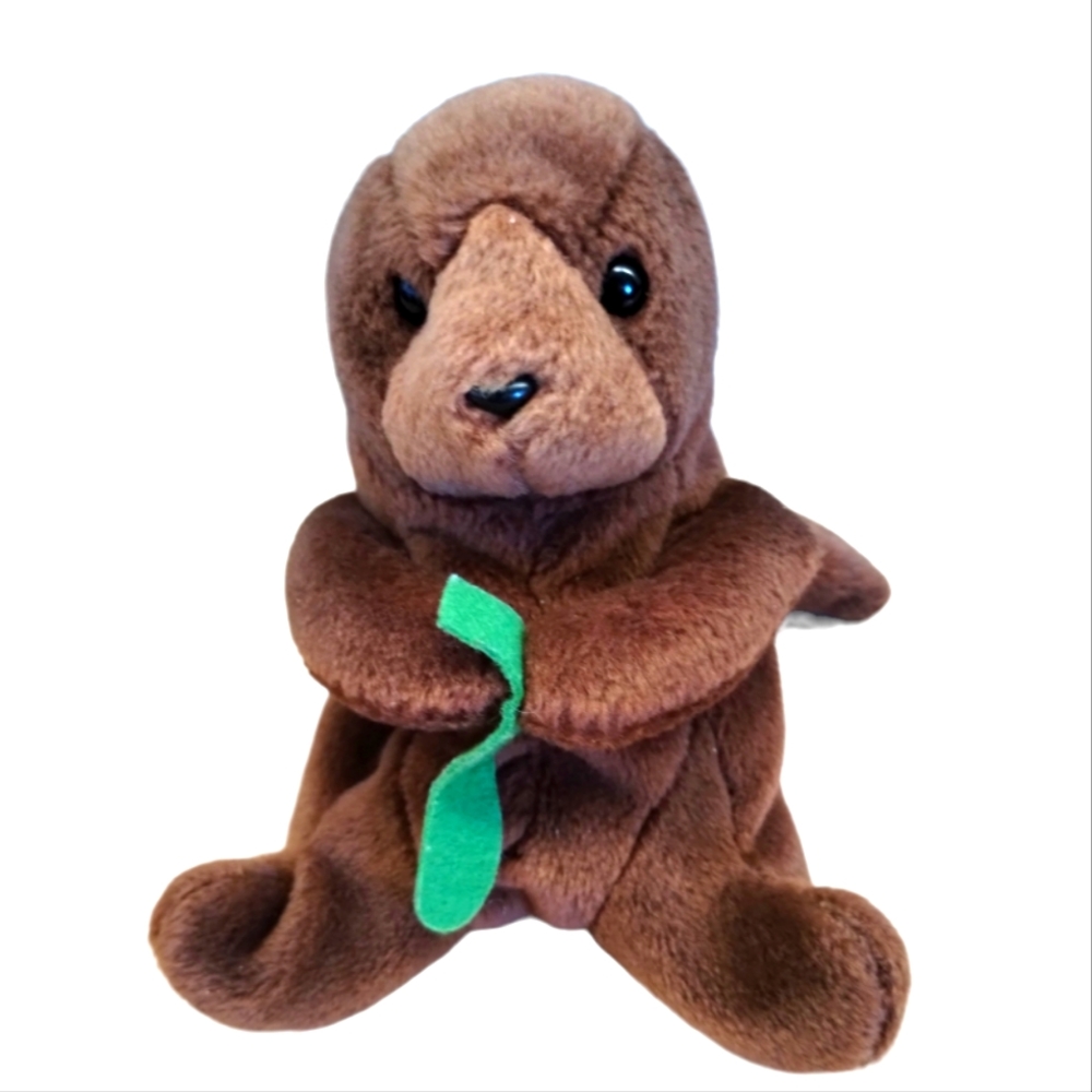 ✓Ty Beanie Baby Seaweed the Otter, 1996, Rare, Retired 